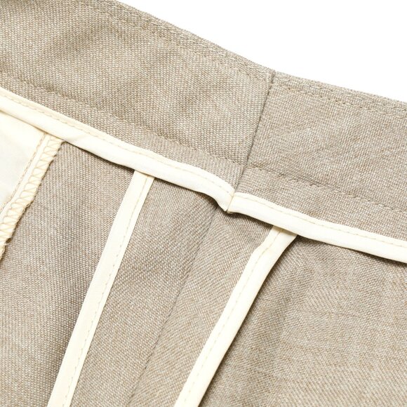 Tuomi (Finland) 70s, Linen Blend, Hook & Bar, Straight Leg - Picture 5 of 9